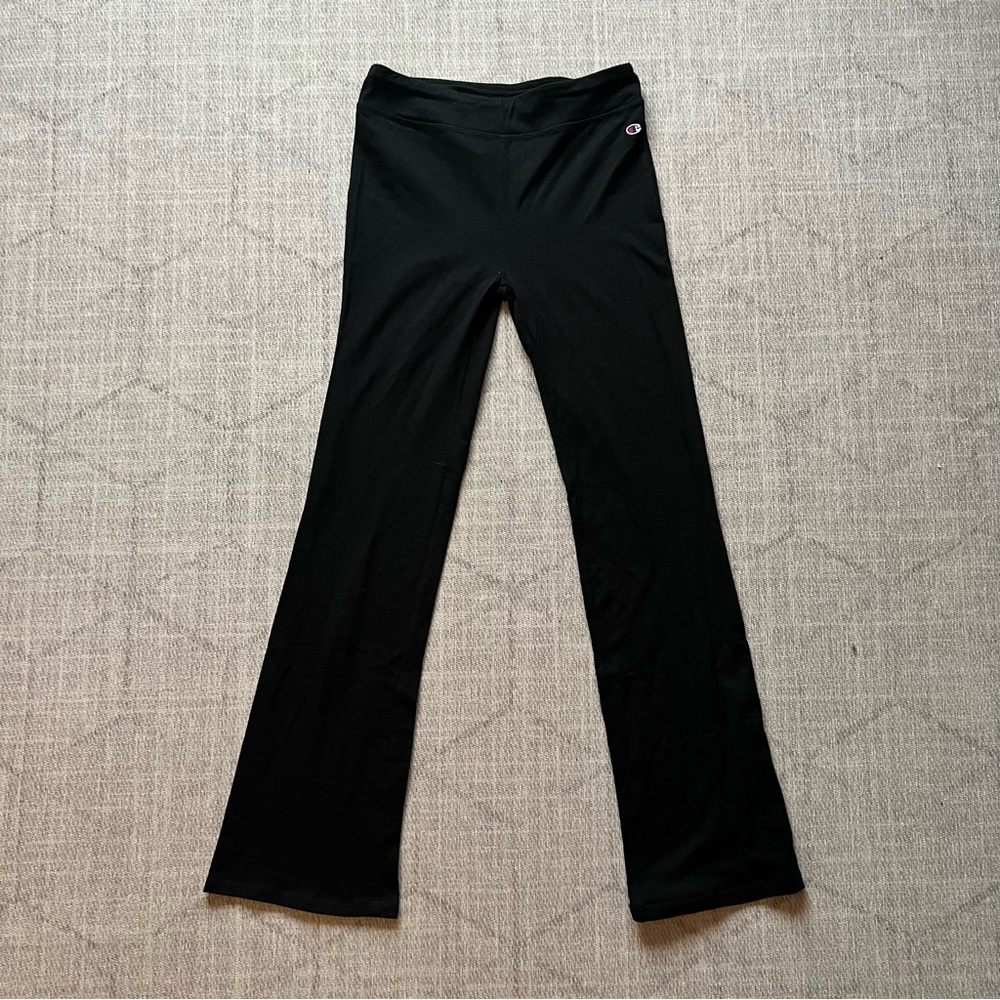 Champion Sportswear Girl’s Youth Black Athletic Workout Flared Leg Pants LARGE